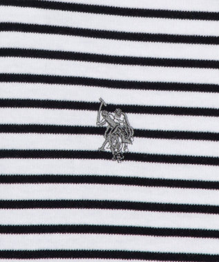 WEGO 【SMLサイズ展開】U.S. POLO ASSN.別注コンパクトTシャツ ホワイトボーダー
