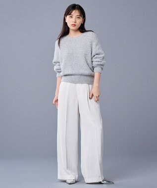 uncrave マット サテン ワイドパンツ（uncrave STANDARD） エクリュ