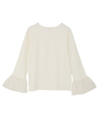 earth music&ecology 【吸湿発熱】あったかフェミニンインナー（袖レース） Off White