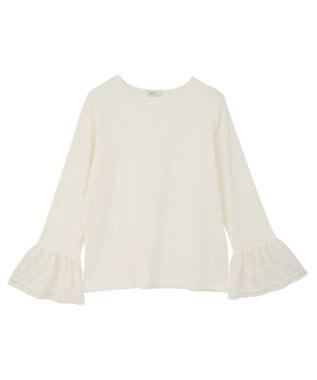 earth music&ecology 【吸湿発熱】あったかフェミニンインナー（袖レース） Off White