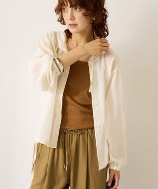 AMERICAN HOLIC シアーフーディーシャツ Ivory