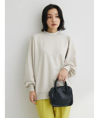 Green Parks 袖ギャザーボリューム裏毛プルオーバー Light Beige