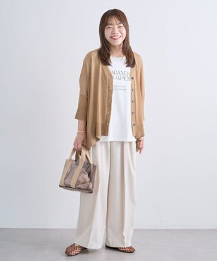 Green Parks ボックスゆったりカーディガン Beige