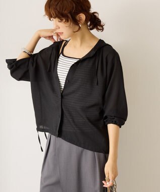 AMERICAN HOLIC シアーフーディーシャツ Black