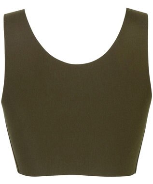 Wing ノンワイヤーブラ 【綿の贅沢】 綿混素材 ラクなのにきれい ハーフトップ KB1031 ウイング／ワコール オリーブ