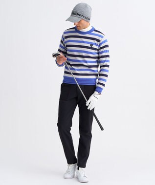 23区GOLF 【MEN】トリコットボンディングテーパードパンツ ブラック系