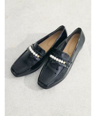 Green Parks ・ｍｉｎｉａ　パールビットローファー Black
