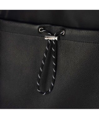 UNBILLION ペルケ perche / ナイロン×牛革ドローコード2wayナップサック ブラック