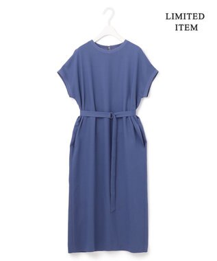 ICB L 【WEB限定・接触冷感・UVケア・速乾・洗える】FluidBackSatin ワンピース ブルーベリー系