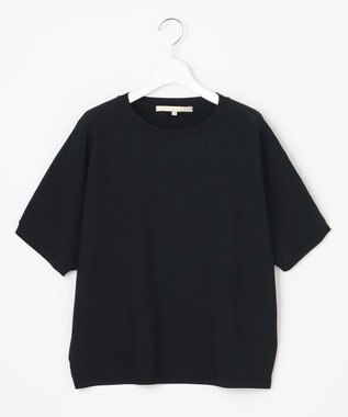 自由区 【好評につき新色追加・9色展開・洗える・XSサイズあり】クレープストレッチドルマン ニット ネイビー系