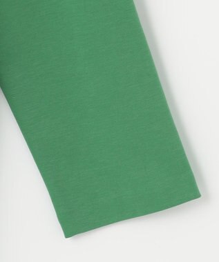 自由区 L 【放湿性/保湿性】イージートップス タックディテール カットソー グリーン系