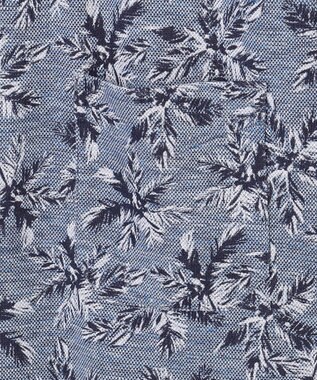 JOSEPH ABBOUD 【吸水速乾/ストレッチ/ノルマンディーリネン】リネンハニカム プリントジャージー シャツ サックスブルー系6