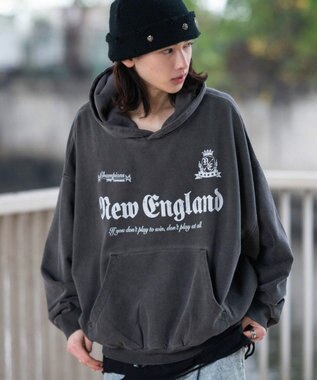 WEGO 【ユニセックス着用ITEM】グラフィックバルーンクロップドプルパーカー ブラックその他