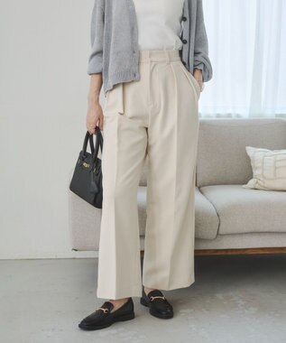 WEGO 【ANGIE VINTAGE/SMLサイズ展開】２タックワイドスラックス ホワイトアイボリー