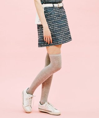  【WOMEN】ロゴ総柄クールメッシュスカート