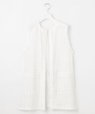 23区 【Indian Factory】アイレットレース ジレ ホワイト系