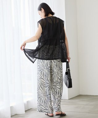 AMERICAN HOLIC ボーホー柄プリントワイドパンツ Black