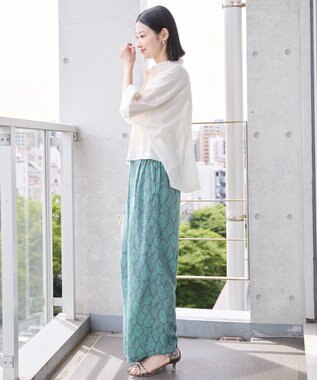 AMERICAN HOLIC ボーホー柄プリントワイドパンツ Black