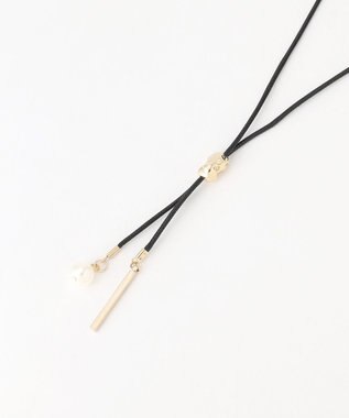 パール付きコードネックレス