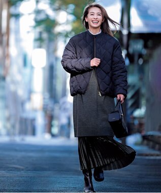 UNFILO 【TAION×UNFILO】キルティングダウン ショート丈ブルゾン ブラック