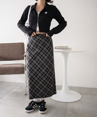 WEGO ワンポイントデザインWZIPトップス ブラック