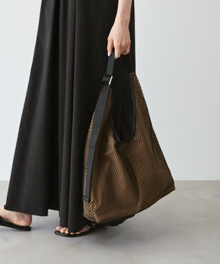 russet ≪A4サイズ収納可能≫メッシュホーボーバッグ(CE-1749)