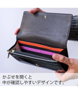 tsumori chisato CARRY スカラップコンビ 長財布 かぶせタイプ ブラック