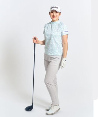 23区GOLF 【辻梨恵プロ着用】【WOMEN】「TEXBRID」軽量ストレッチパンツ ライトグレー系