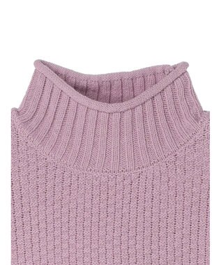 Green Parks 袖ラインカノコ編みニットプルオーバー Lavender