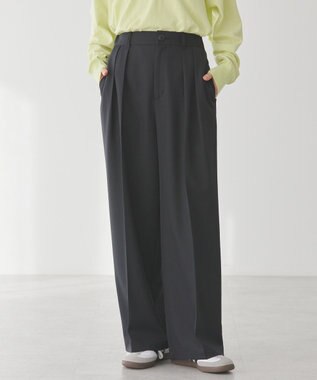 AMERICAN HOLIC タックワイドパンツ Black