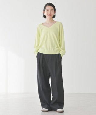 AMERICAN HOLIC タックワイドパンツ Black