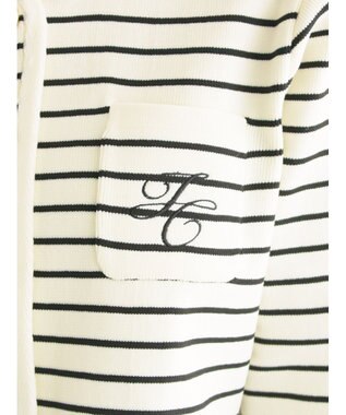 Te chichi レタードポケットジャケットカーディガン オフホワイト