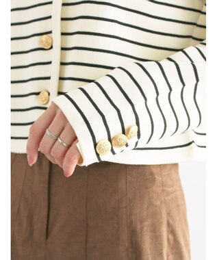 Te chichi レタードポケットジャケットカーディガン オフホワイト