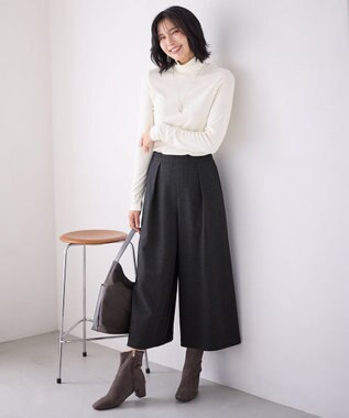 ANY 【洗濯機可】アクリルレーヨンリブタートル エクリュ