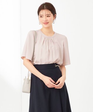 ANY SIS 【洗える】リュクスバーポイント ブラウス ローズグレー