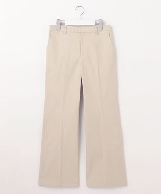 自由区 【接触冷感・UVカット・吸水速乾・洗える】シェルタリングオックスストレート パンツ シャンブレーベージュ