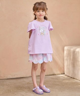 ANY KIDS 水陸両用 総柄 ショートパンツ レインボー