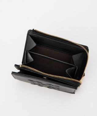 russet 【2025AW新作】エンボスモノグラムハーフウォレット(SO-437) Black