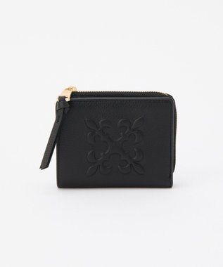russet 【2025AW新作】エンボスモノグラムハーフウォレット(SO-437) Black