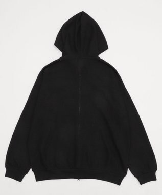 WEGO 【ユニセックス着用ITEM/MLサイズ展開】メッシュロゴジップパーカー ブラック