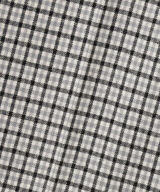 23区 L ウールミルドストレッチチェック ワイドパンツ モノトーンチェック