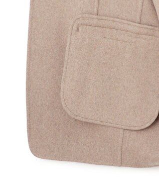 BEIGE， BOW / ウールリバー ノーカラージレ Top Taupe