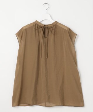 UNFILO 【撥水】ヴィンテージ レーヨン ブラウス キャメル系