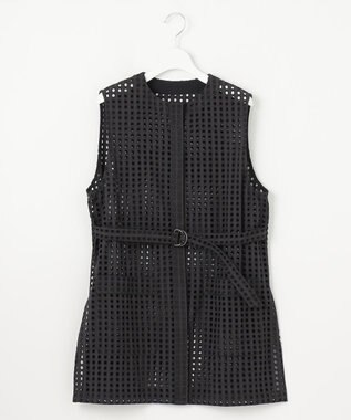 23区 【Indian Factory】アイレットレース ジレ ブラック系