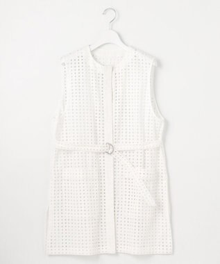 23区 【Indian Factory】アイレットレース ジレ ホワイト系