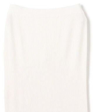 BEIGE， 【洗える】LAURA / Iラインリブスカート Ecru×Black