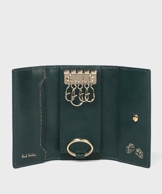 Paul Smith ベジタン SS26 キーケース ダークグリーン