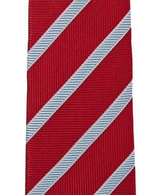 MIKI HOUSE HOT BISCUITS 【ミキハウス】 ストライプ柄ネクタイ(ポケットチーフ付) 赤