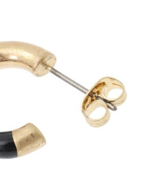 AMERICAN HOLIC ハーフカラーフープピアス Gold