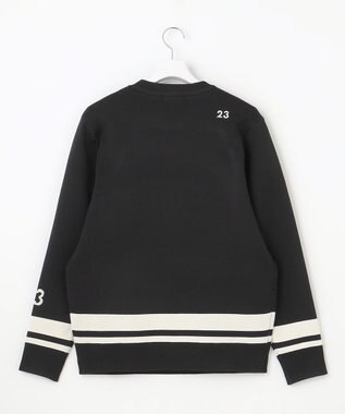 23区GOLF 【MEN】【ウォッシャブル】グラフィックダブルジャガードニット ブラック系